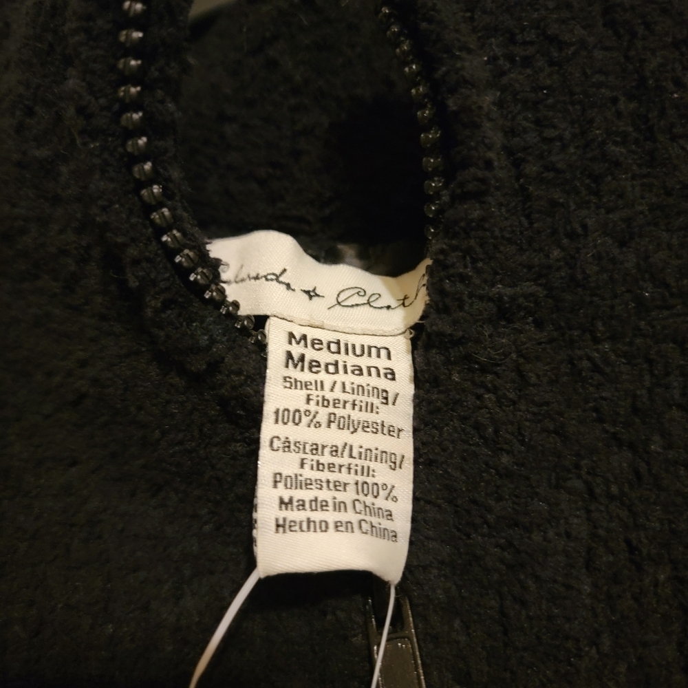 Colorado Clothing Black Fleece Vest Spring Casual Black Minimalist Size M - Picture 3 of 4